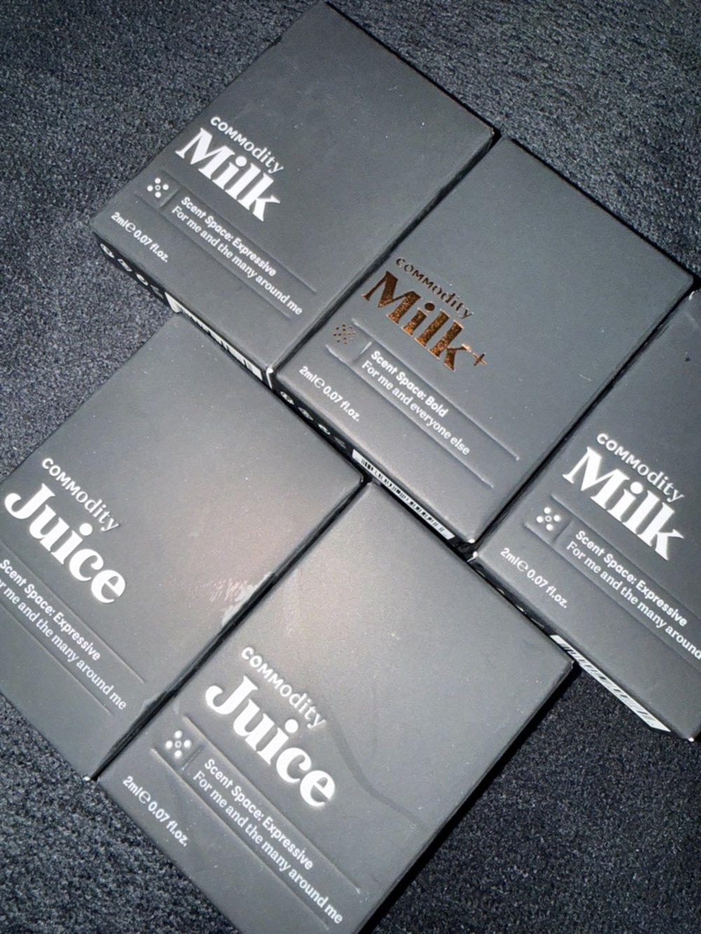 Commodity Milk Perfume Mini Set - 2ml x5 bnib see pics
